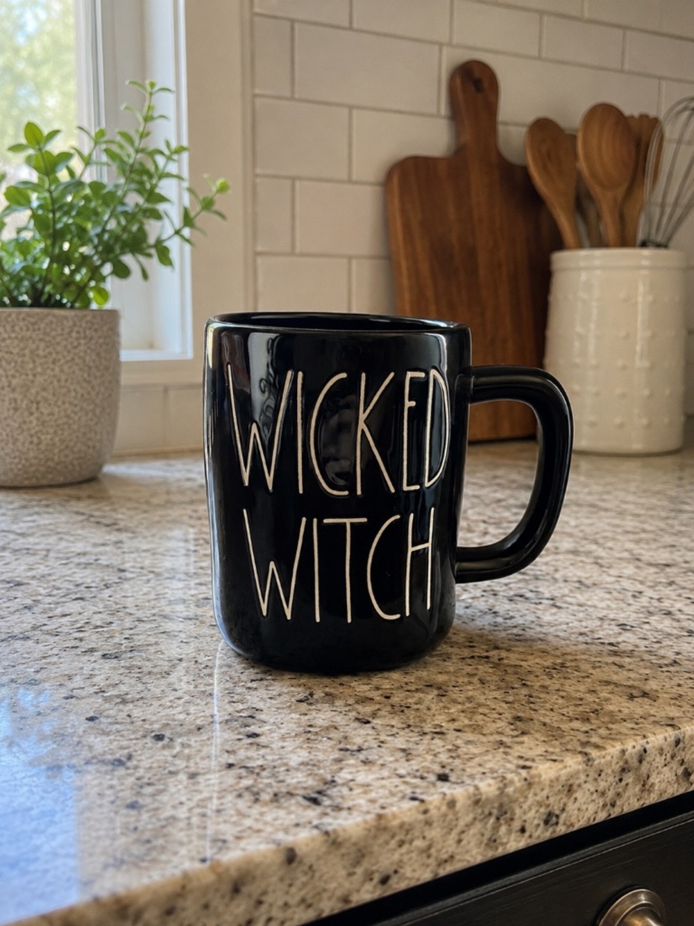 Rae Dunn Black 'Wicked Witch' Mug